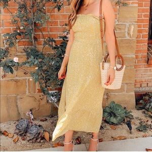 Essie Vici midi dress in mustard